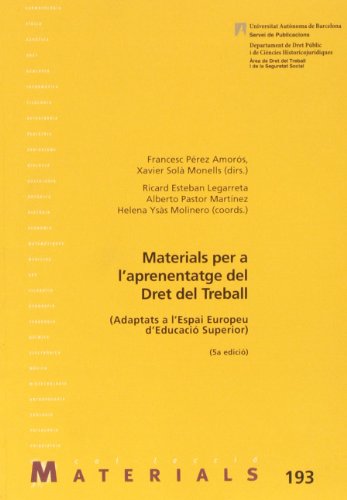 Materials Per A L'Aprenentatge Del Dret Del Treball (6ª Edició): (Adaptats a l'Espai Europeu d'Educació Superior): 193