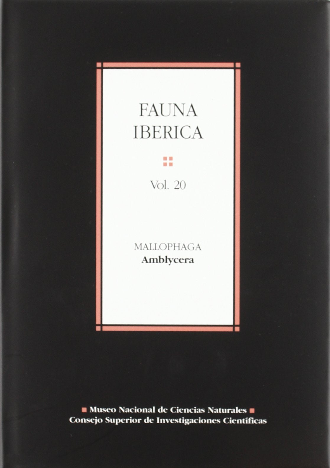 Fauna ibérica. Vol. 20. Mallophaga. Amblycera