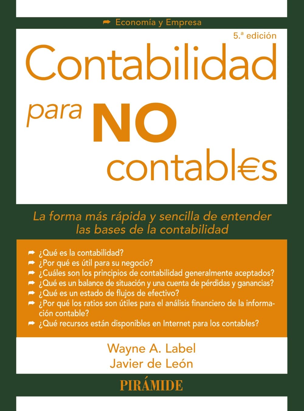 Contabilidad para no contables (Economía y Empresa)