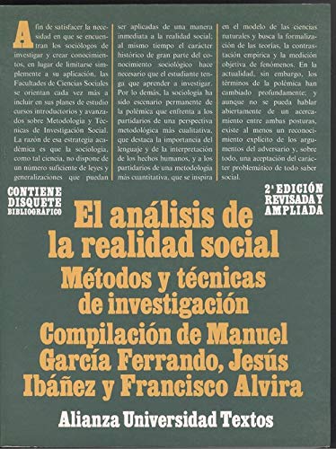 Analisis de la realidad social,el (Alianza Uni. Texto)