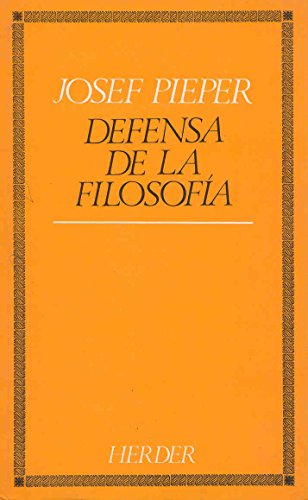 Defensa de la filosofía (SIN COLECCION)