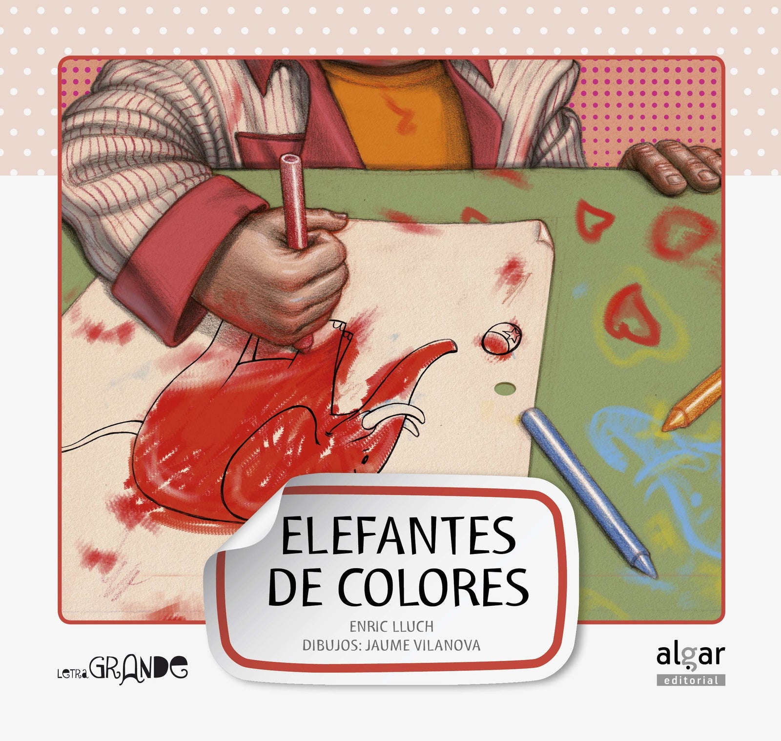Elefantes de colores -mayuscula-: 6 (Letra grande)