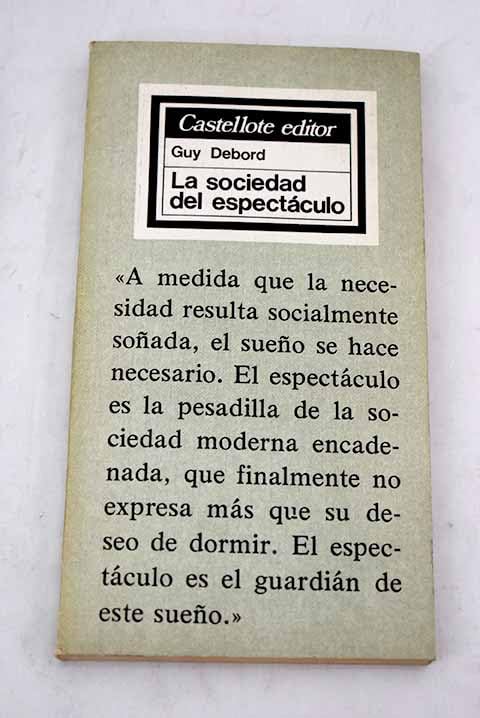 La sociedad del espectáculo