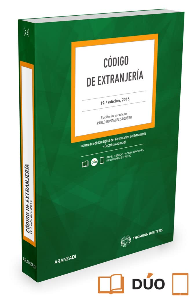 Código de extranjeria (19ª ed.) 2016: 23 (Código Profesional)