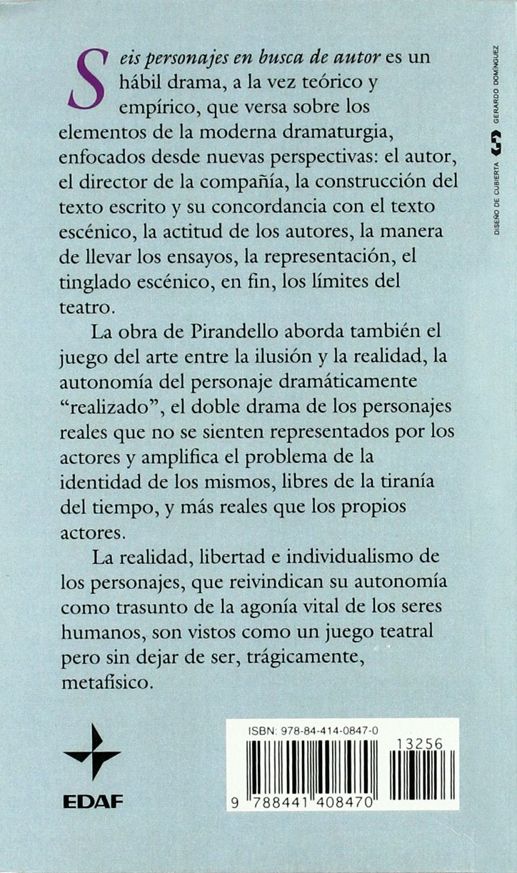 Seis Personajes En Busca De Autor (Biblioteca Edaf)
