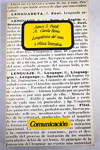 Linguistica del texto y critica literaria