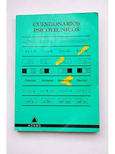 Cuestionarios psicotécnicos. Cuadernillo de registro de datos.