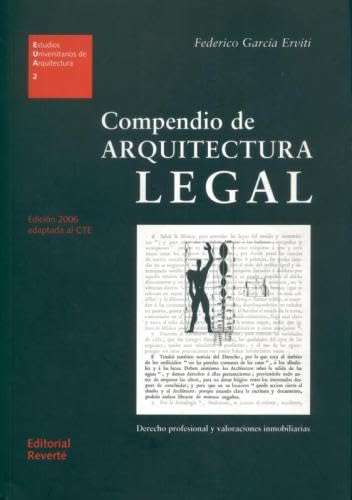 Compendio De Arquitectura Legal: 2 (Estudios Universitarios de Arquitectura (EUA))