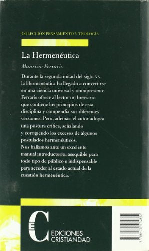 Hermeneutica, La (PENSAMIENTO Y TEOLOGIA)