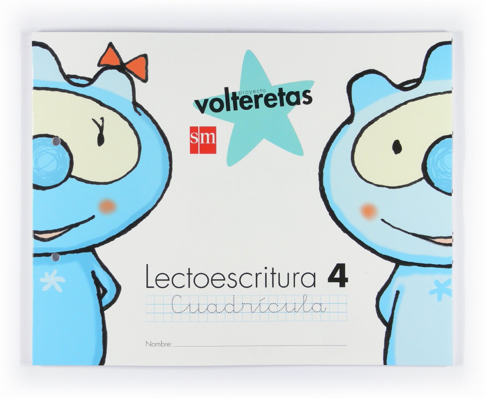 Lectoescritura 4, Cuadrícula. Volteretas: h,r,b,c,q,g,v - 9788467537680