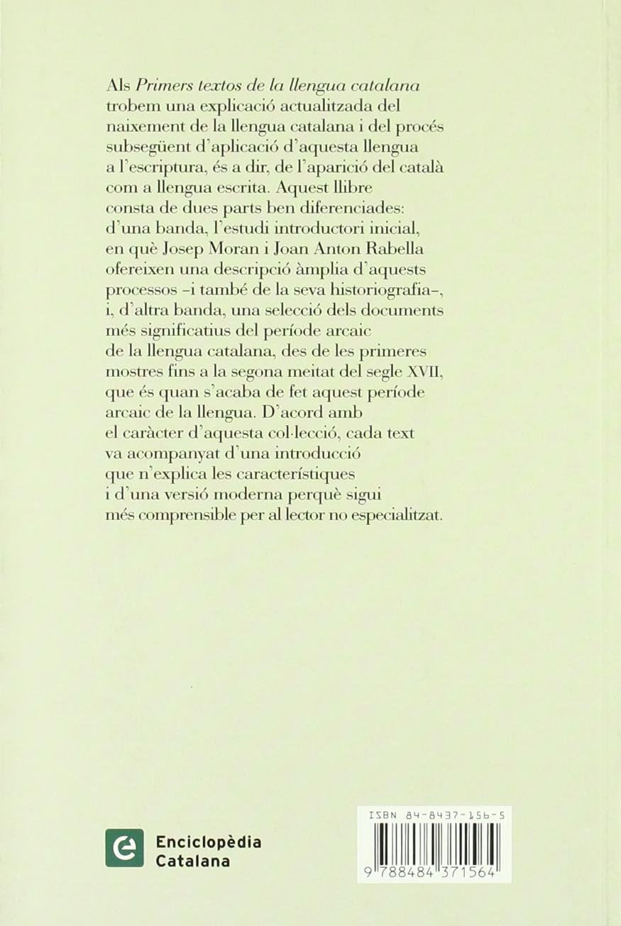 Primers textos de la llengua catalana (C.CAT.)