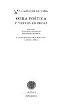 Obra poetica;y textos en prosa